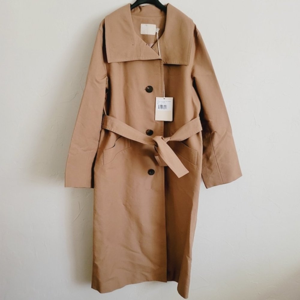 The Author High Neck Long Trench Coat